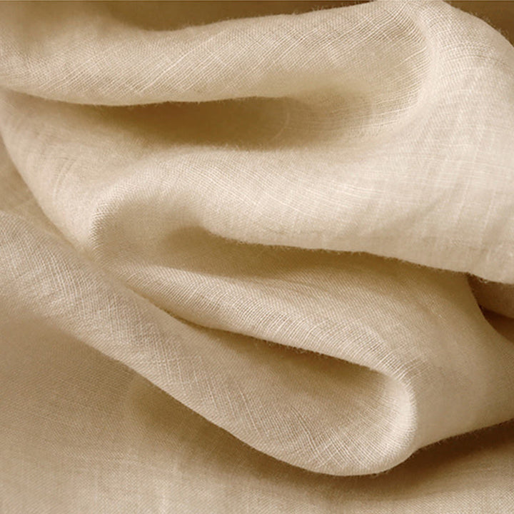 Buddha Stones Commute Solid Color Embroidery Drawstring Women's Wide Leg Ankle-Length Cotton Pants With Pockets - image 3