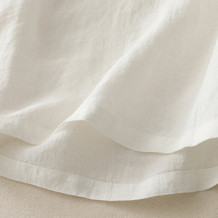 Buddha Stones Plain Threaded Crew Neck Design Women's Polyester Short Sleeves Shirt - image 7