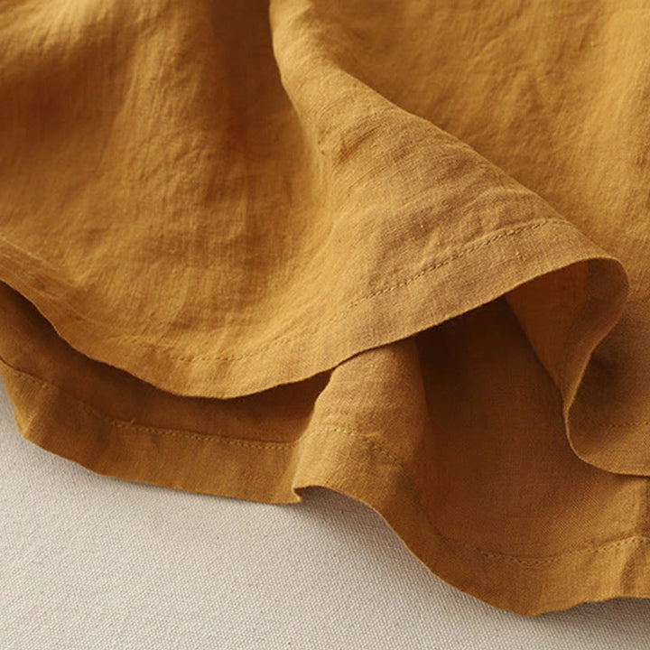 Buddha Stones Plain Threaded Crew Neck Design Women's Polyester Short Sleeves Shirt - image 15