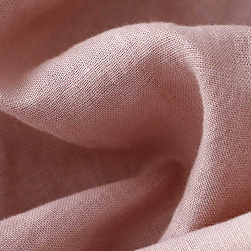 Buddha Stones V-Neck Design Women's Cotton Linen Long Sleeve Shirt - image 7