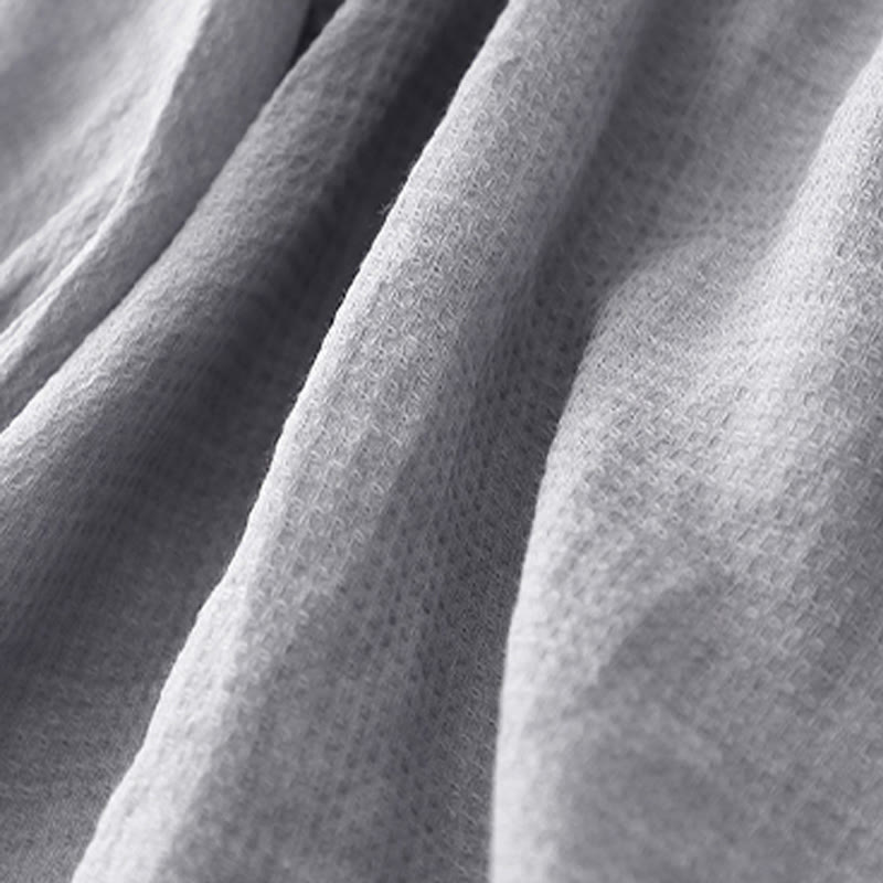 Buddha Stones Lace-up Buttons Design Women's Cotton Linen Three Quarter Sleeve Shirt - image 5