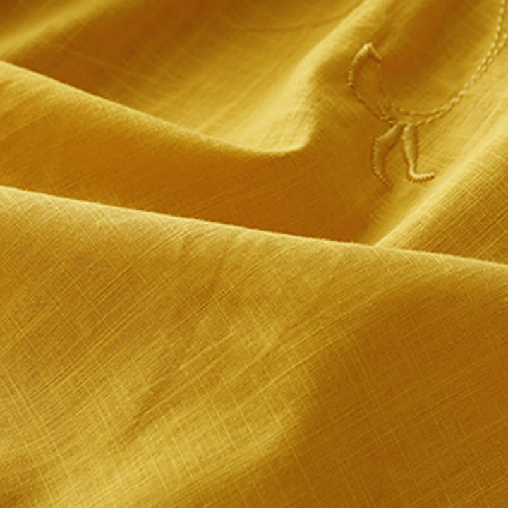 Buddha Stones Rose Vine Embroidery Design Women's Cotton Linen Three Quarter Sleeve Shirt - image 15