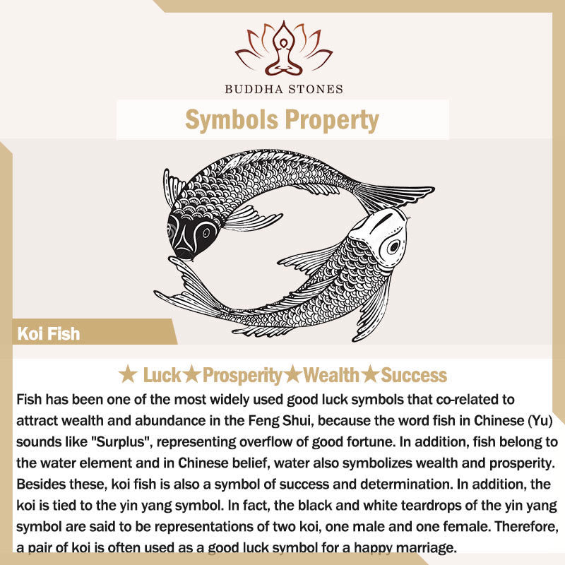 Buddha Stones Green Phantom Koi Fish Lucky Bracelet