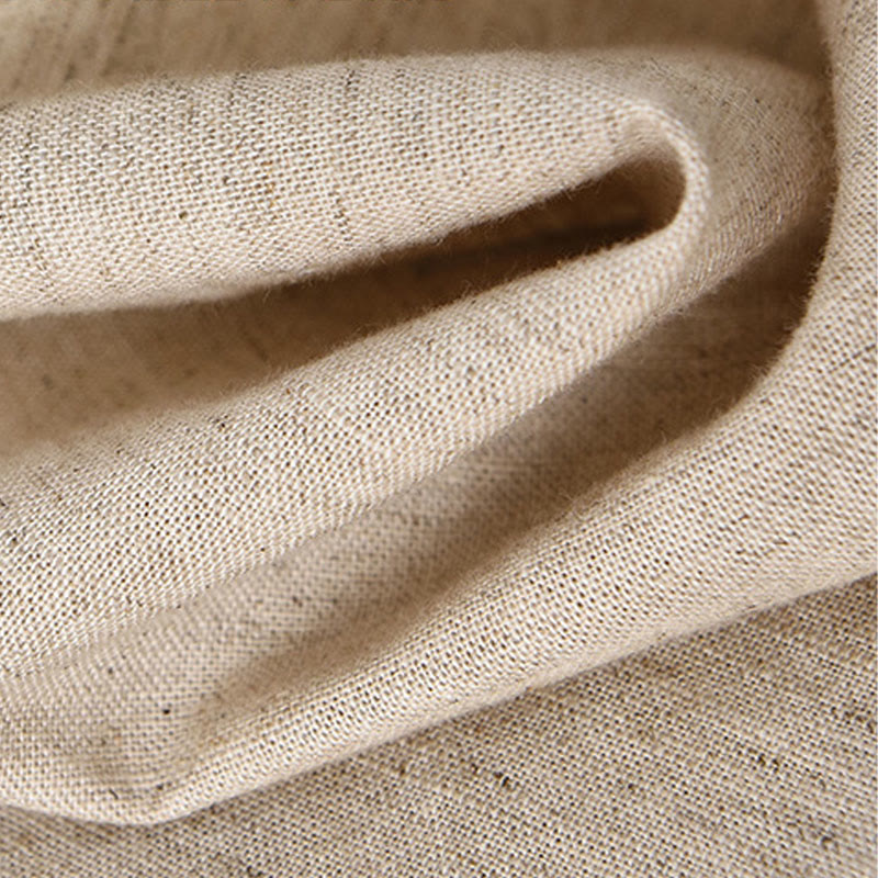 Buddha Stones Summer Solid Color Men's Half Button Short Sleeve Cotton Linen Shirt - image 10