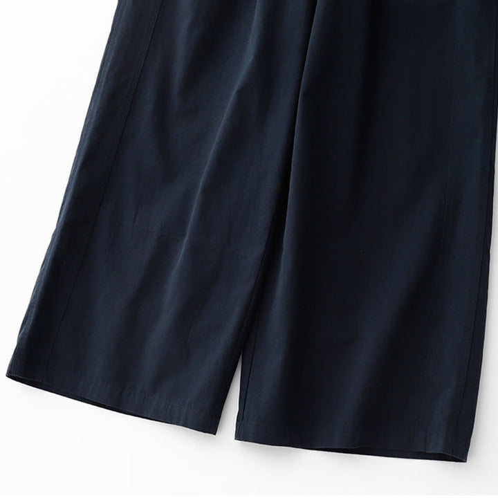 Buddha Stones Spring Commute Solid Color High Waist Women's Wide Leg Cotton Linen Pants With Pockets - image 16