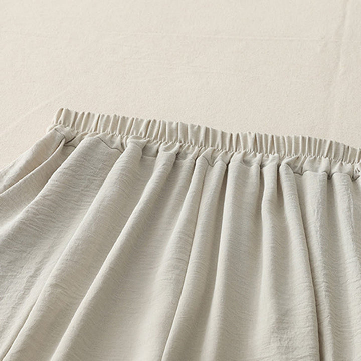 Buddha Stones Commute Casual Plain Frog-Button Design Women's Harem Cotton Linen 7-8 Length Pants With Pockets - image 3