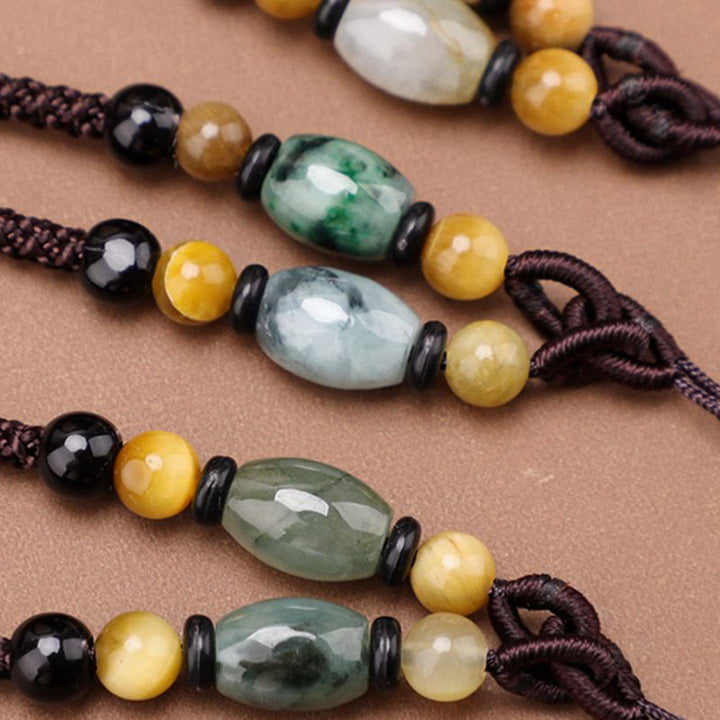 Buddha Stones Copper Brass Fu Character Luck Fortune Rope Necklace Pendant - image 2