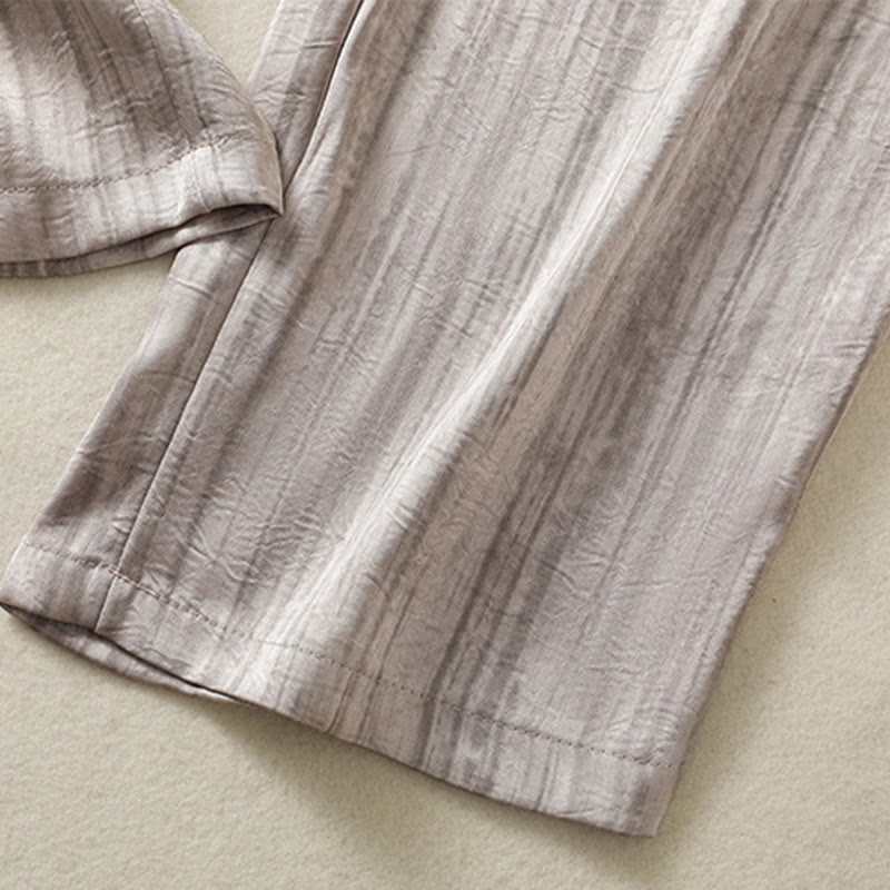 Buddha Stones Artistic Casual Vertical Lines Pattern Drawstring Ankle-length Women's Pants With Pockets - image 22