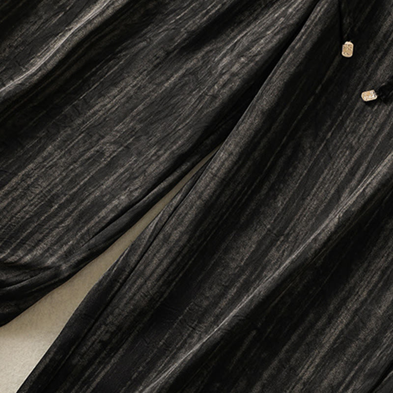 Buddha Stones Artistic Casual Vertical Lines Pattern Drawstring Ankle-length Women's Pants With Pockets - image 14