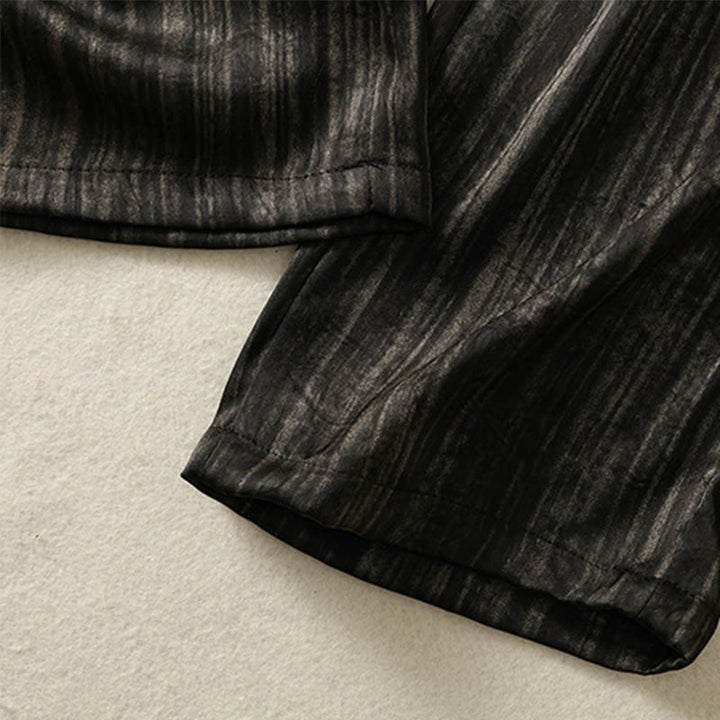 Buddha Stones Artistic Casual Vertical Lines Pattern Drawstring Ankle-length Women's Pants With Pockets - image 15