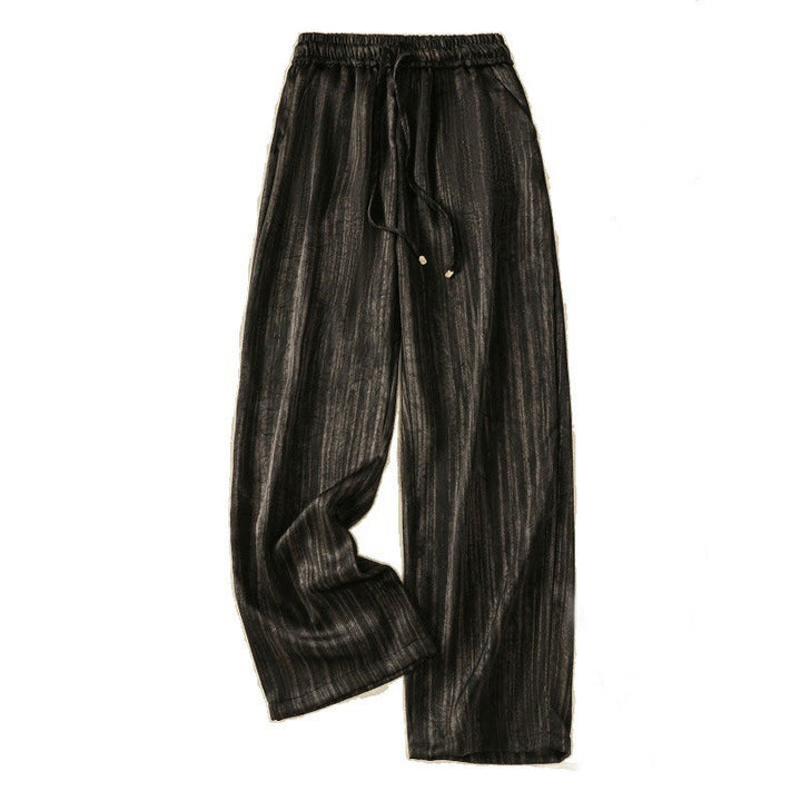 Buddha Stones Artistic Casual Vertical Lines Pattern Drawstring Ankle-length Women's Pants With Pockets - image 17