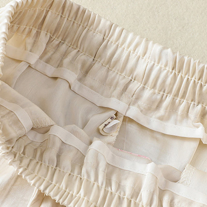 Buddha Stones Artistic Casual Vertical Lines Pattern Drawstring Ankle-length Women's Pants With Pockets - image 6