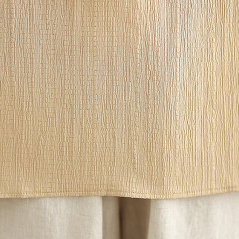 Buddha Stones Casual Plain Button V-Neck Women's Polyester Short Sleeve Shirt - image 8