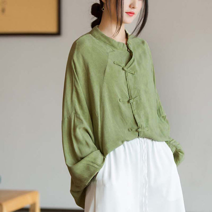 Buddha Stones Frog-Button Long Sleeve Shirt Zen Tai Chi Meditation Top Hanfu Clothing Jacket - image 14