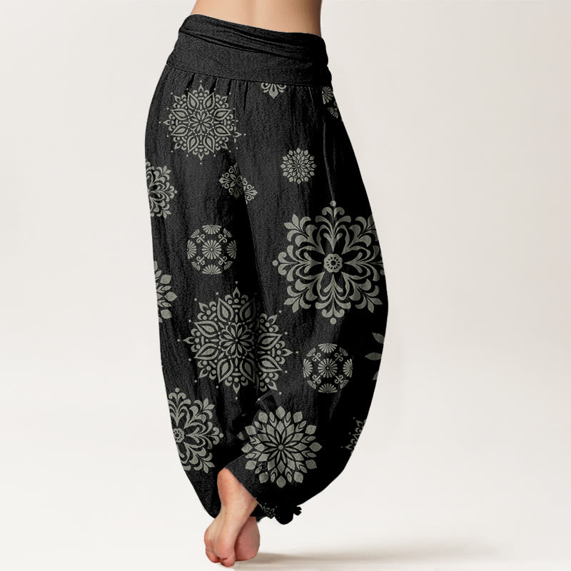 Buddha Stones Casual Mandala Pattern Women's Elastic Waist Harem Pants - image 2