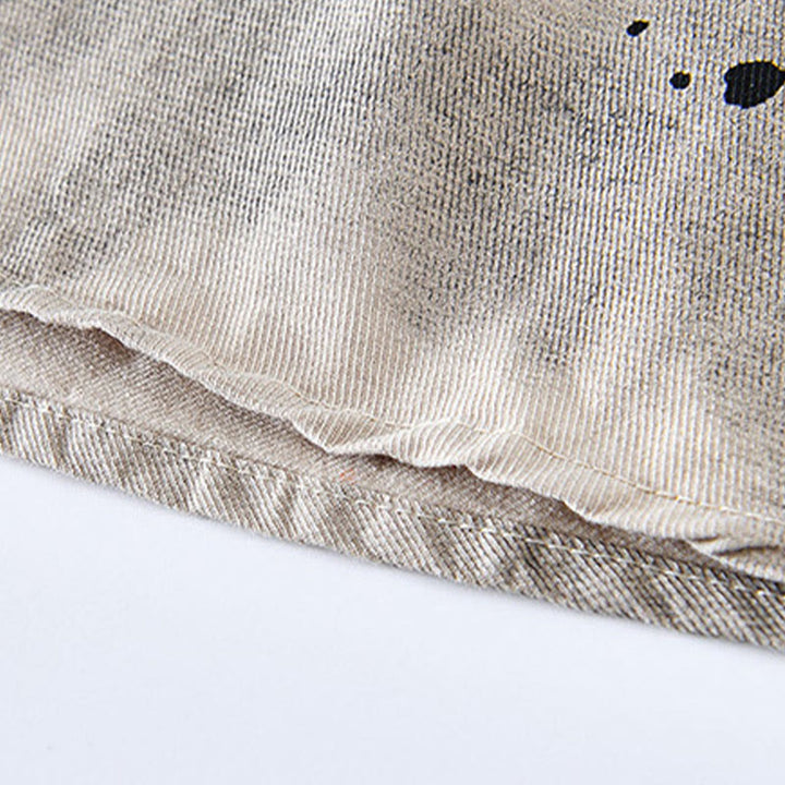 Buddha Stones Summer Ink Splashing Color Men's Button Short Sleeve Cotton Shirt - image 8