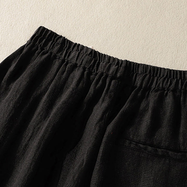 Buddha Stones Casual Plain Drawstring Design Women's Cotton 7-8 Length Pants With Pockets - image 17