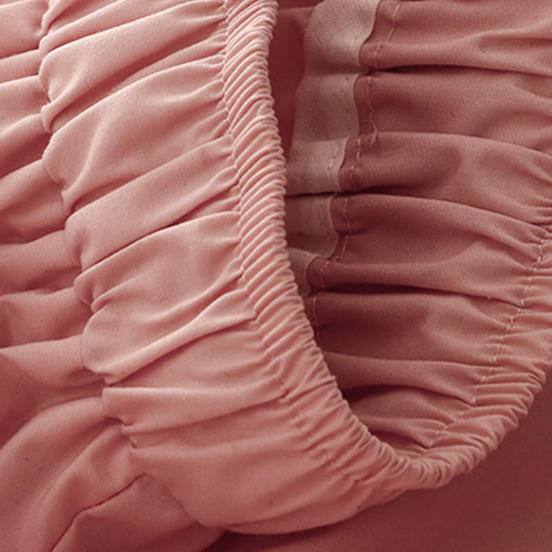 Buddha Stones Commute Plain Lace Patchwork Drawstring Design Women's Wide Leg Cotton Ankle-Length Pants With Pockets - image 4