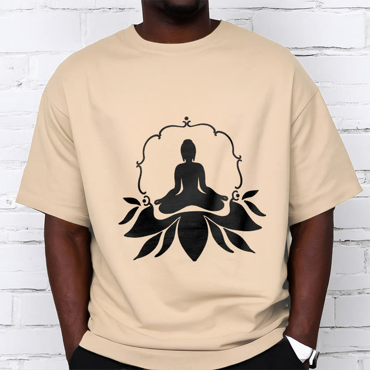 Buddha Stones Meditating Buddha Seated on Grass Tee T-shirt - image 10