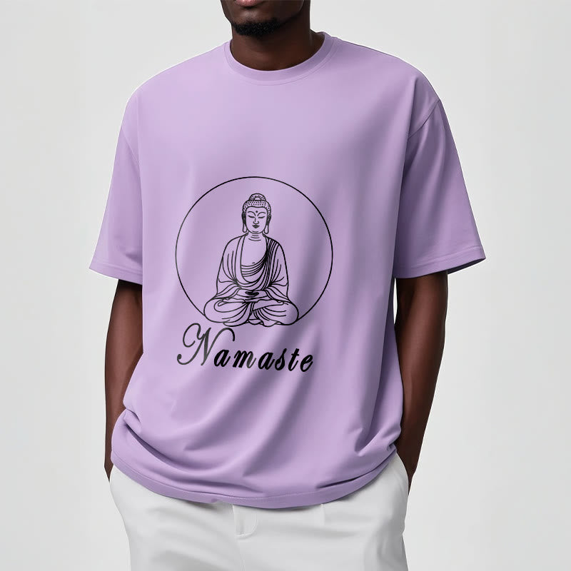 Buddha Stones NAMASTE Buddha Meditating Tee T-shirt - image 18