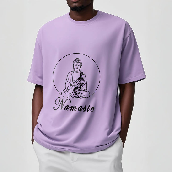 Buddha Stones NAMASTE Buddha Meditating Tee T-shirt - image 18