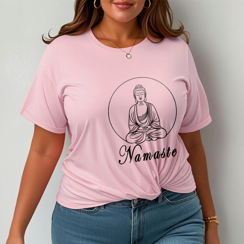Buddha Stones NAMASTE Buddha Meditating Tee T-shirt - image 14