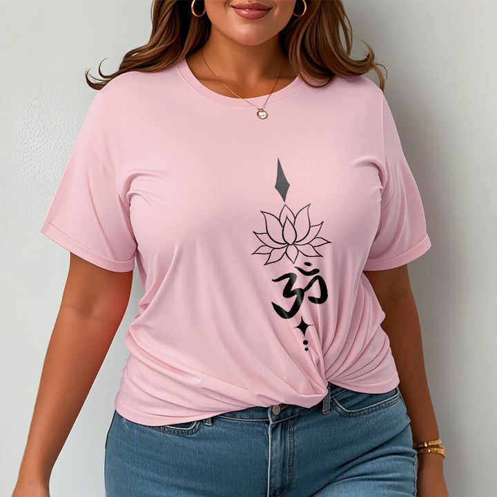 Buddha Stones Om Symbol Lotus Tee T-shirt - image 16