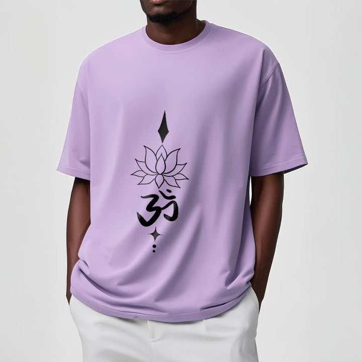 Buddha Stones Om Symbol Lotus Tee T-shirt - image 18