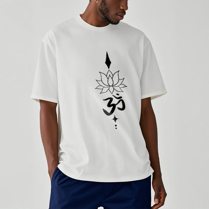 Buddha Stones Om Symbol Lotus Tee T-shirt - image 9
