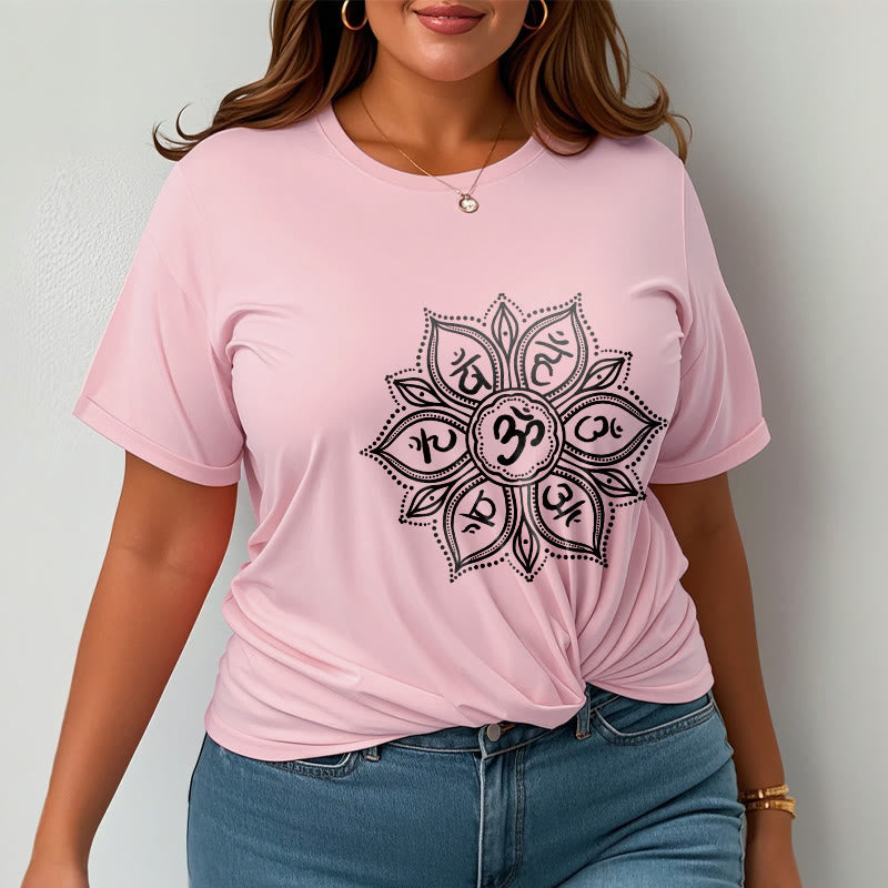 Buddha Stones Mandala Flower Om Mani Padme Hum Mantra Tee T-shirt - image 14