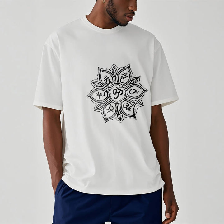 Buddha Stones Mandala Flower Om Mani Padme Hum Mantra Tee T-shirt - image 9