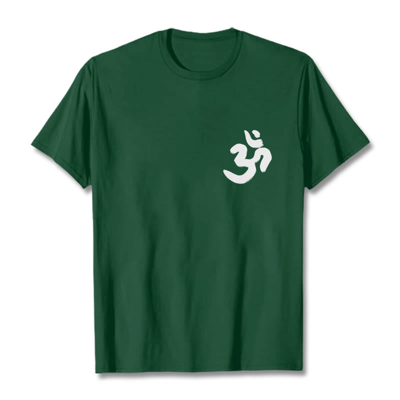 Buddha Stones Om Symbol Sanskrit Tee T-shirt - ForestGreen - 2XL - image 1