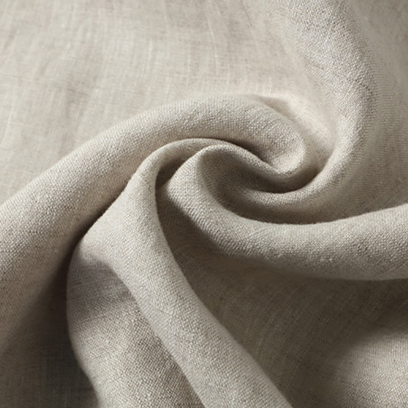 Buddha Stones Summer Solid Color Side Slit Design Sleeveless Men's Linen Vest - image 5