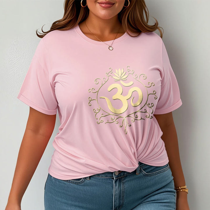 Buddha Stones Om Symbol Vines Lotus Flower Tee T-shirt - image 15
