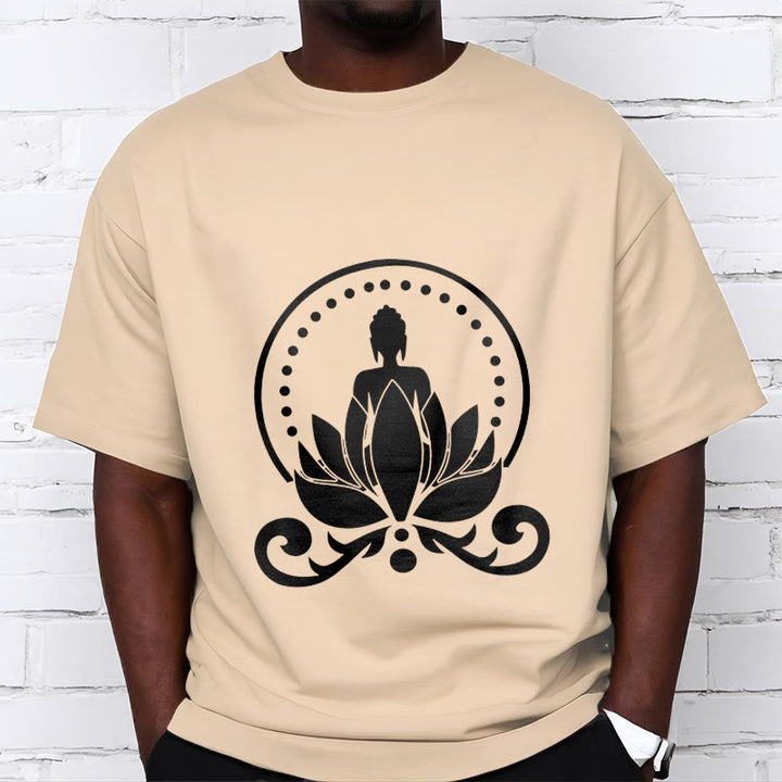 Buddha Stones Meditation Buddha Seated On A Lotus Flower Tee T-shirt - image 12