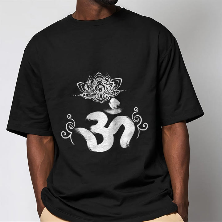 Buddha Stones Om Symbol Sanskrit Floral Tee T-shirt - image 8
