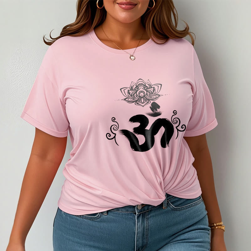Buddha Stones Om Symbol Sanskrit Floral Tee T-shirt - image 16