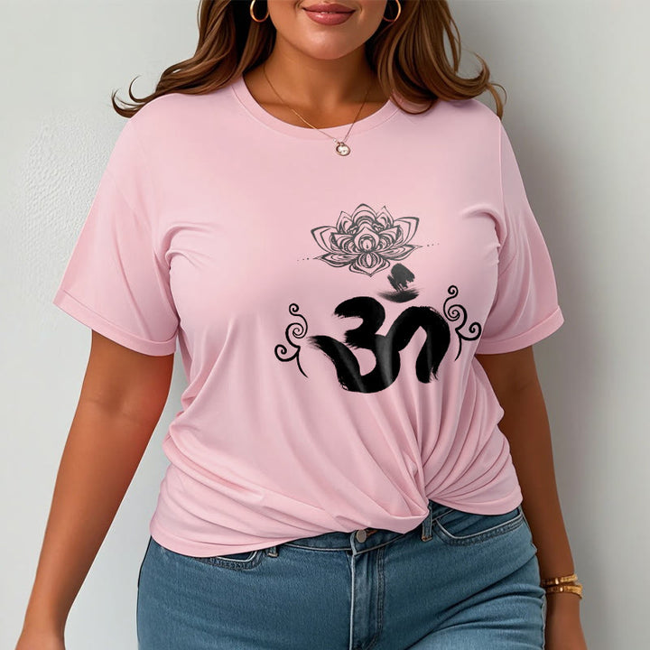Buddha Stones Om Symbol Sanskrit Floral Tee T-shirt - image 16