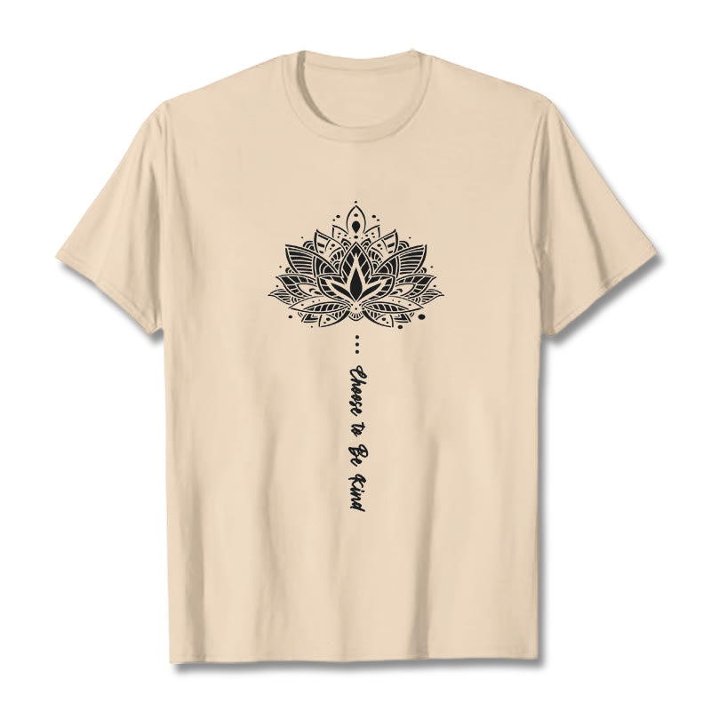 Buddha Stones Choose To Be Kind Geometric Flower Tee T-shirt - Bisque - 2XL - image 11
