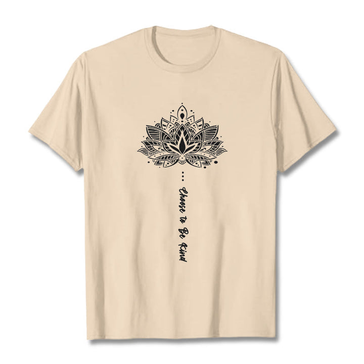 Buddha Stones Choose To Be Kind Geometric Flower Tee T-shirt - Bisque - 2XL - image 11