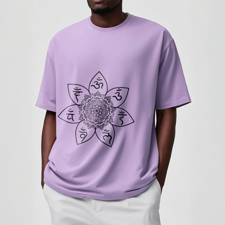 Buddha Stones Mandala Om Mani Padme Hum Pattern Tee T-shirt - image 17