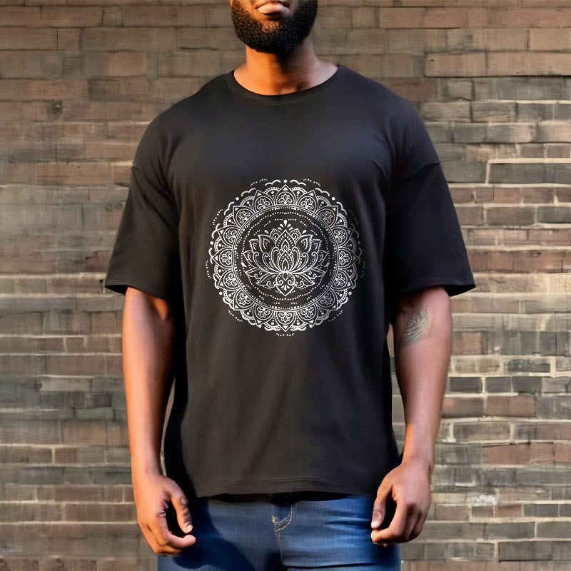 Buddha Stones Mandala Lotus Flower Pattern Tee T-shirt - image 7