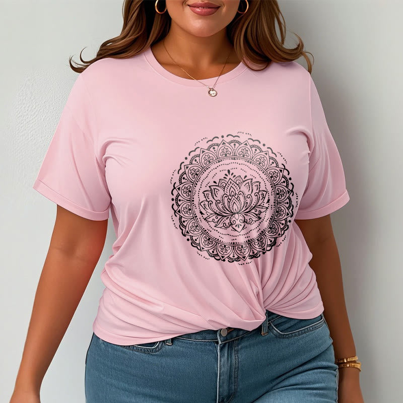 Buddha Stones Mandala Lotus Flower Pattern Tee T-shirt - image 14