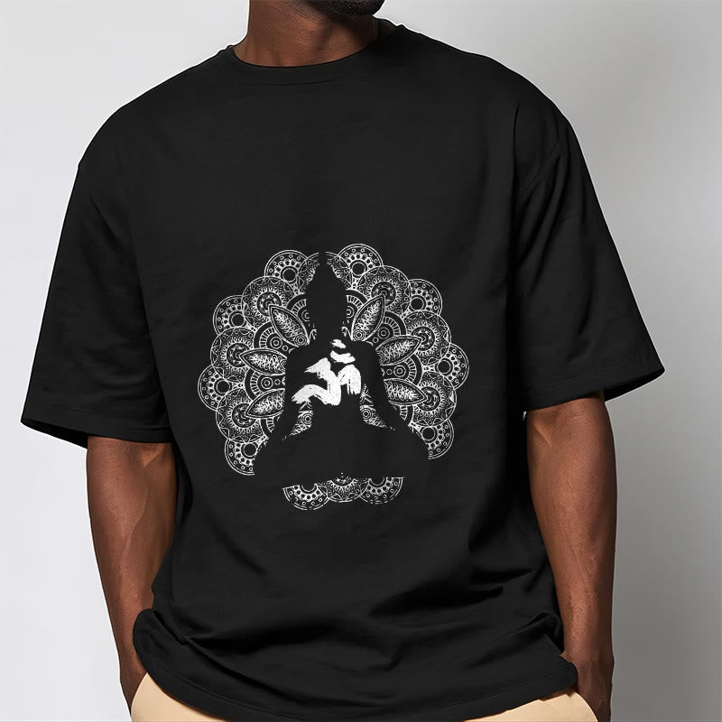 Buddha Stones Pure Color Mandala Om Symbol Pattern Tee T-shirt - image 2