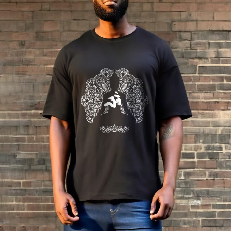 Buddha Stones Pure Color Mandala Om Symbol Pattern Tee T-shirt - image 3