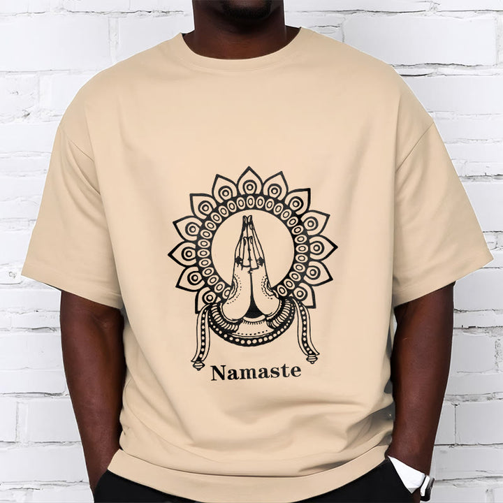 Buddha Stones Namaste Gesture Mandala Pattern Tee T-shirt - image 10