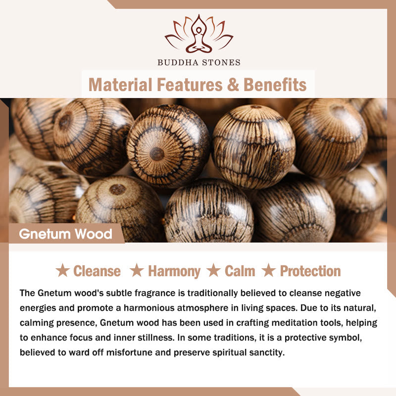 Buddha Stones Gnetum Wood Beads Protection Bracelet - image 6