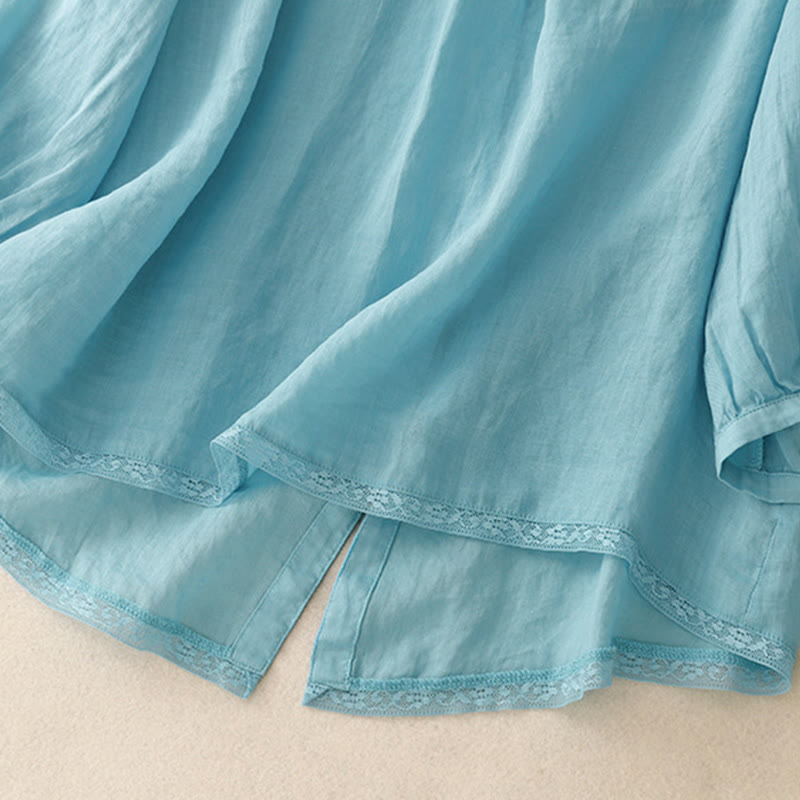 Buddha Stones Casual Plain Women's Crew Neck Design Cotton Polyester T-shirt - image 8