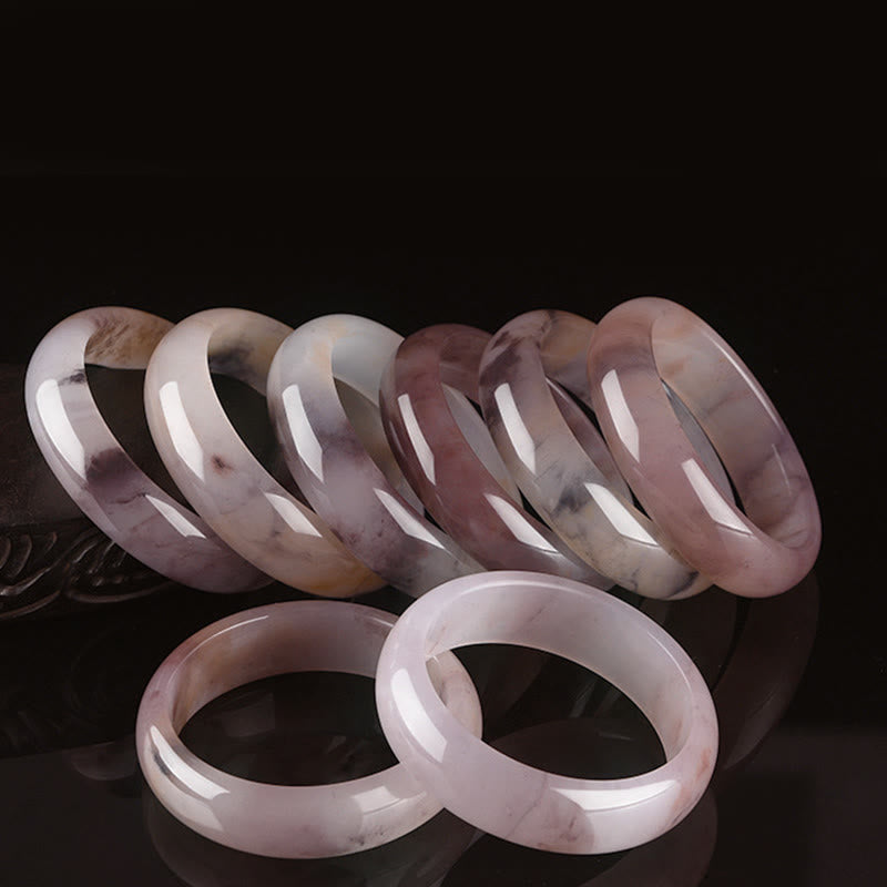 Buddha Stones Purple Jade Happiness Protection Bracelet Bangle - image 16
