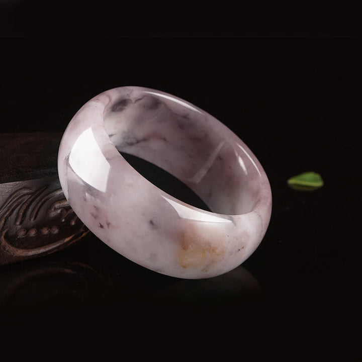 Buddha Stones Purple Jade Happiness Protection Bracelet Bangle - image 13